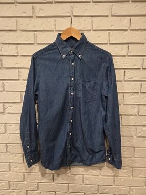 Spier & Mackay Men's Blue Denim Button-Down Shirt